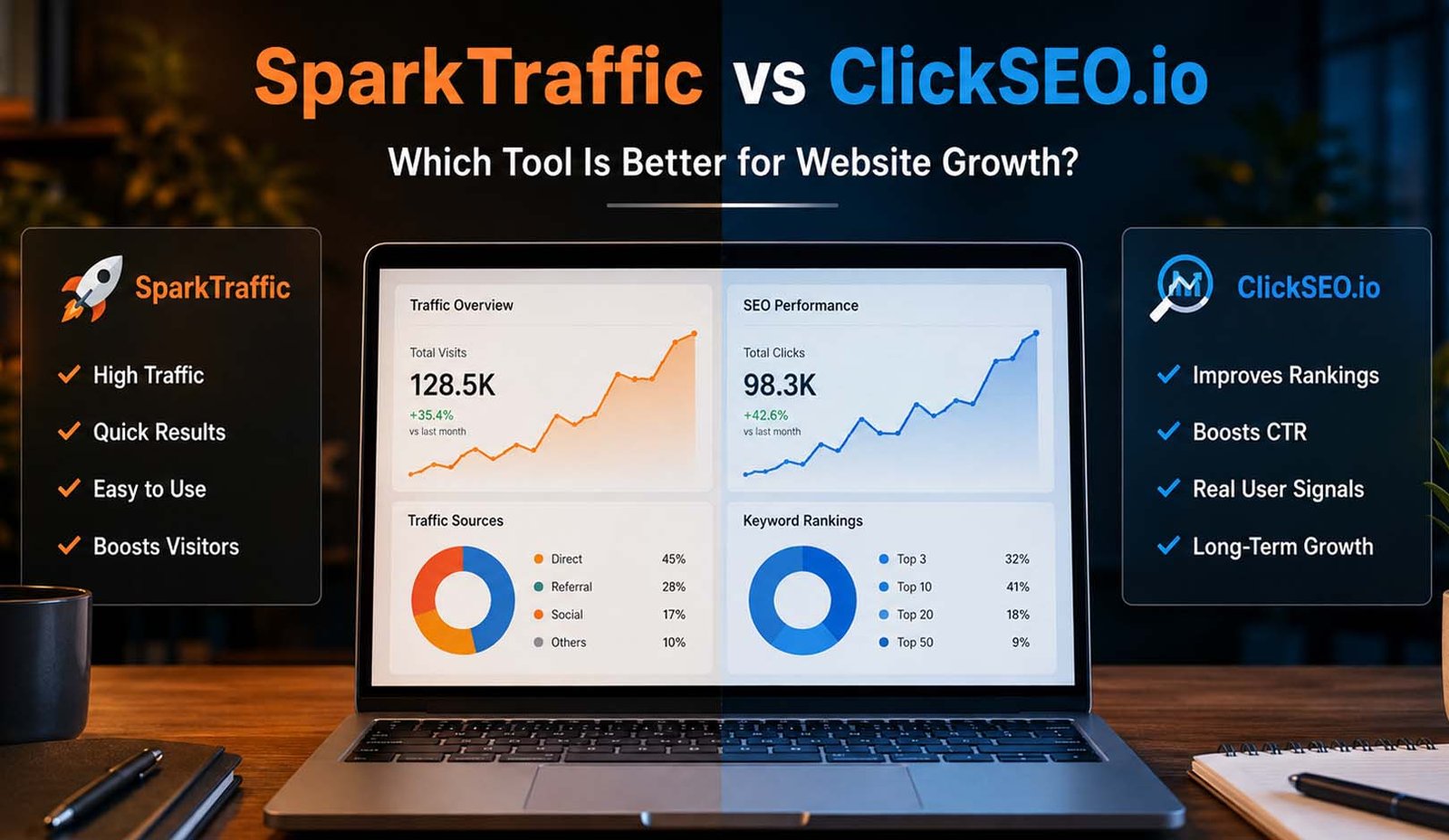 SparkTraffic vs ClickSEO.io