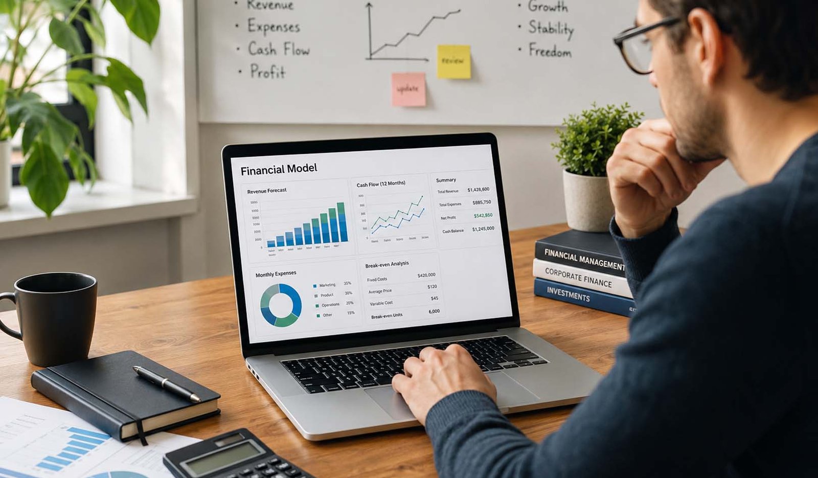 startup booted financial modeling